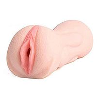 2 in 1 Double Head 3D Massager with Adjustable Tightness and 3D Pleated Stimulation Channel, Most Realistic Experience Pink