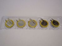 5 x CR2025 with 5mm Tabs/Pins Eunicell Lithium Battery - 3V CMOS Backup