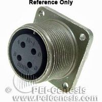 Amphenol Industrial ACS02E-20-27S(003) Circular Connector Socket Environmental Resisting Threaded Coupling Solder Termination Box Mounting Receptacle 20-27 Insert Arrangement 20 Shell Size 14 Contacts