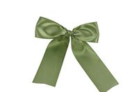 Ribbons - Moss Green (Set of 25) Pre-Made 1-1/2" Satin Bows with Wire Tie Included - by TricaStore
