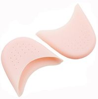 Soft Silicone Gel Pointe Ballet Dance Shoe Toe Pads Toe Protector with Breathable Hole Protector for Pointed Ballet Shoes Nude-Pack of 1 Pair