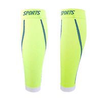 Fashion Outdoor Running Exercise Sports Man Calf Sleeves Guards Legwarmers (fluorescent green, L/XL 33-39CM)