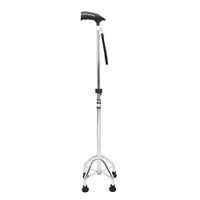 HFENGHUANG Adjustable Four-Legged Aluminum Alloy Stable Walking Stick for Older Walkers