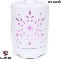 Galashield Aromatherapy Essential Oil Diffuser 120ml Humidifier with 9 Colors LED Lights and Mist Mode Auto Shut-off, Real Ceramic Stone