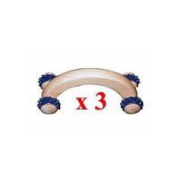 3 pcs/Set Wooden Rainbow Body Massager for Back Spine Arm Leg (Set of 3)