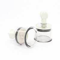 2 Pcs Set 6 Sizes Chinese Anti Cellulite Body Massage Therapy Plastic Cupping Cups (Transparent-Diameter 7.3cm)
