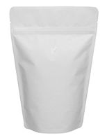 BAP 12 oz Matte White Stand Up Pouch with Valve for Coffee (100 pcs)