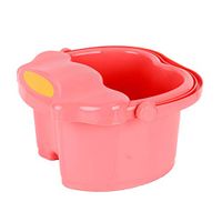 Yardwe Foot Massage Spa Bath Bucket Foldable Soak Bucket with Cover Lightweight Plastic Bucket for Kids (Pink)