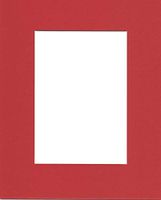 Pack of (2) 20x24 Acid Free White Core Picture Mats Cut for 16x20 Pictures in Real Red