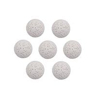 INFUSEU 7 Pack Natural Lava Stone Rock Round Energy Ball for Aromatherapy Essential Oil Essential Oil Pendant Necklace Locket Bracelet Earrings Jewelry Making Findings Accessories
