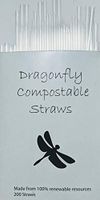 Premium Plant-Based Clear 100% Compostable Drinking Straws- 200 Pack. Low Carbon Footprint, Eco-Friendly, Sustainable, Renewable