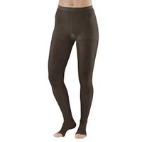 Ames Walker AW Style 33OT Sheer Support 20 30 Open Toe Compression Pantyhose Black Queen Plus Fashionably Sheer Relieves Aching and Swollen Legs Effective Post sclerotherapy