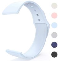 Sunnywoo 20mm Watch Silicone Watch Band Strap with Quick Release Pins Compatible with Garmin Vivoactive 3,Samsung Galaxy Watch 42mm /Ticwatch E and All The 20mm Width Smart and Traditional Watch Lugs