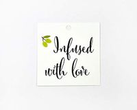 24-2" Infused with Love, Olives, Olive Oil Favor Tag (SQ-083-WT)