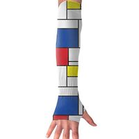 Cooling Arm Sleeves Mondrian UV Sun Protection Arm Cover Gloves for Men Women