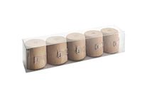 Wero Swiss® Elastic Cotton Bandage Wrap with Clips, Short Stretch Compression Wrap for Sports Injuries, First Aid & Vet, Set of Non-Adhesive Bandage Rolls, Brown, 2 inch x 5yd (5 Pieces)