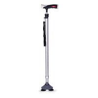 HXZXH Canes for Men and Women Fashionable Walking Cane Stick with Three Prongs Tips Self Standing Heavy Duty Adjustable Light Weight Hand Crutch with T Handle Aluminum (Silver)