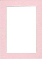 Pack of (10) 5x7 Acid Free White Core Picture Mats Cut for 4x6 Pictures in Pink