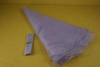 (Set of 3) - 28" Sheer Organza Ruffled Edge Circle Gift or Wine Wrap (Lavender)