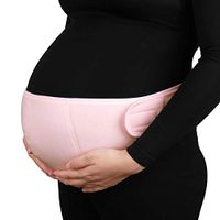 uxcell® Pink Breathable Maternity Belt Back Lumbar Belly Tummy Abdominal Waist Band