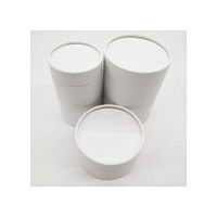 Postal mailing Paper Cardboard Canister Tube Cylinder Round jar Packaging Gift Box,White,8.2x8.2x11.2cm