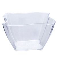 Tableclothsfactory 60 Pcs - Clear Curved Pinwheel 4oz Disposable Plastic Dessert Bowl