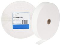 AMZ Surgical Gauze Packing 1/2" x 100 Yards. Roll of Wound Packing Strip with X-ray detectable Stripe. 100% Woven Cotton. Single use, 4-ply, Latex-Free.