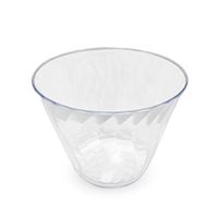 Clear Disposable Plastic Cups 8 Oz. Pack Of 500 Fancy Wavy Hard Plastic Cups - Party Accessories - Wedding - Cocktails- Tumblers