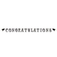5.41ft Classic Graduation Congratulations Banner