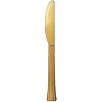 Lillian 48-Pack Plastic Knives Cutlery Bag, Gold