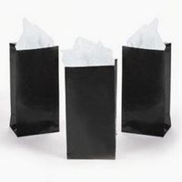 MINI BLACK PAPER TREAT BAGS (24PC) - Party Supplies - 24 Pieces
