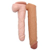 Amalgo 2020 New Extra Large Skin Color 9.5 INCH Realistic-Condom-Thick-Girth-Enhancer-Enlarger-Extender-Growth-Sleeve-