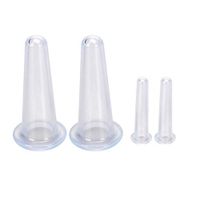 SUPVOX 4pcs Vacuum Cupping Silicone Body Massager Vacuum Suction Cupping Device Massage Relax Cupping Therapy Set for Muscle Nerve Cellulite Joint Pain Relief