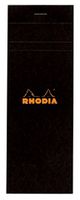 Rhodia Staplebound Black 3 x 8.25 Graph Notepad - R82009