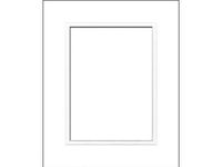 PA Framing Double Photo Mat Board, Pre-cut Framing Mat - White Core, Soft White, 8"x10" (Frame), 5"x7" (Photo)