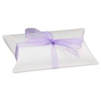 Chipboard Pillow Boxes 4.5 x 4.5 x 1.5 Inches- Decorative Gloss Finish Display Box for Candy, Small Gifts, Wedding Party and Baby Shower Favors (Silver, 25 Count)