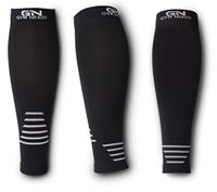 Gym Needs Calf Compression Sleeve - Best Leg Support for Men & Women Running, Shin Splints, Pregnancy, Nurses, Travel, Pain Relief Recovery (Black & Gray (1 Pair), L/XL (14in - 19in Calf))