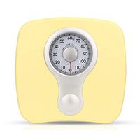 Lcxliga Professional Analog Mechanical Dial Bathroom Scale,Highly Accurate Large Dial Body Scale - Measures Weight 264 Lbs. (Color : Gold)