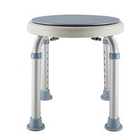 Caperp Bathroom Accessories Home Medical Rotatable Portable Stool Multi-Function Bath Chair Non-Slip Durable Bath Chair Elderly Pregnant Women Aluminum Shower Stool