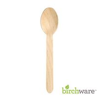 Birchware Classic - Compostable Wooden Spoons, Biodegradable Party Supplies for Any Graduation, Luau, Fiesta, Tea Party, and More, Craft Supplies for Kids and Adults - (24 Spoons)