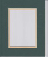 Pack of 5 11x14 PIne Green and Maize Yellow Double Picture Mats Cut for 8.5x11 Pictures