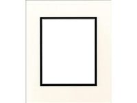 PA Framing, Double Mat, 16 x 20 Inches Frame for 11 x 14 Inches Photo Art Size - Cream Core/Antique White Outer and Black Inner Mat