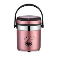Bowl Bento Box Insulated Lunch Box Portable Vacuum 12 Hours Insulated Lunch Box Super Long Adult Household Male and Female Students Multi-Layer Portable Vacuum Rice Bucket Water Injection Insulation H