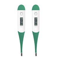 Fever Thermometer for Adults and Children, Flexible Waterproof Tip Suitable for Oral, Underarm and Rectal Measurement, with LCD Display for Accurate and Fast Readings, High Precision Thermometer