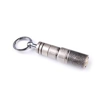 JIFENG Cigar Punch – Copper Vintage Silver Engraved - Zig-Zag Ripple Carving - 2 Size Blades - Retractable and Screw Out Punch - Gift Box Included - Smoking Accessories - Portable for Outdoor Use