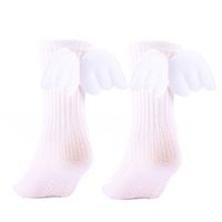 Meiyuan Baby Girls Angel Wings Socks Ruffles Soft High Knee Leg Warmer