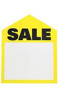 Large Oversized Yellow Sale Price Tags- Case of 50