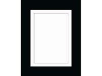 PA Framing, Specialty Double Mat, 11 x 14 inches - White Core/Black and White Inner 