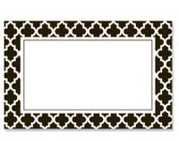 Black and White Tiles Gift Note Cards with Envelopes and Gold Seal -25pack Set
