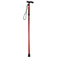 UltaBuild(TM) cane For a hike Stick for Nordic walking telescope Sticks Foldable easy folding aluminum metal walking bar folding travel rattan [ Red ]